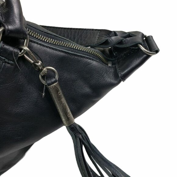 The Sak Sierra Handbag Satchel Leather Black Vintage Finish Purse - Picture 8 of 9